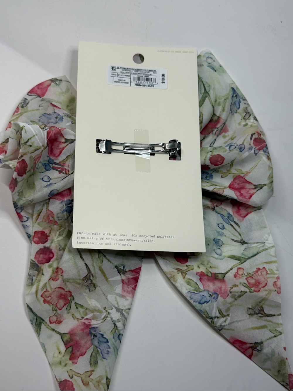 a new day Floral Bow Hair Scarf in Pink, Green & Blue - Picture 5 of 6